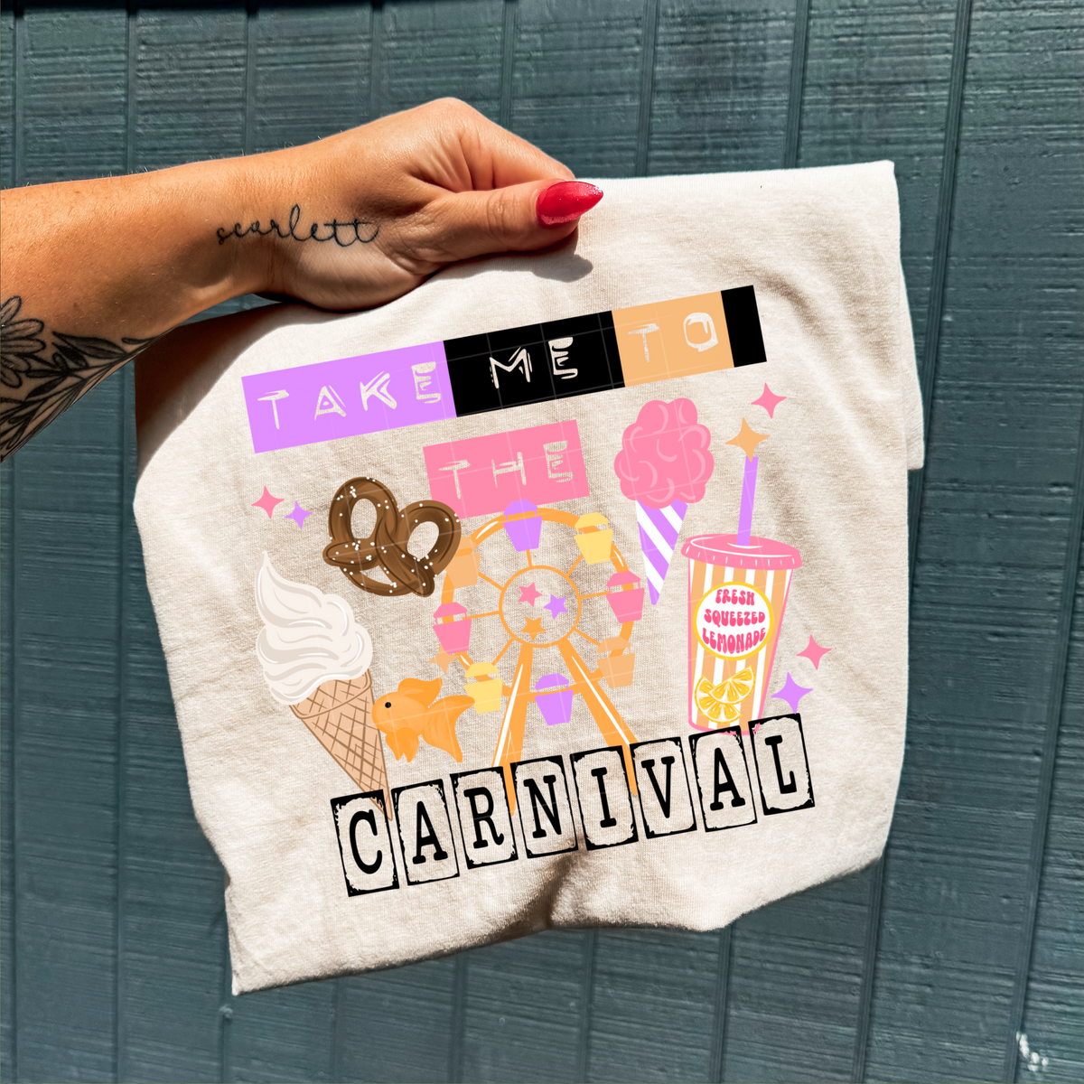 Take me to the carnival (black) (CSC) DTF Transfer