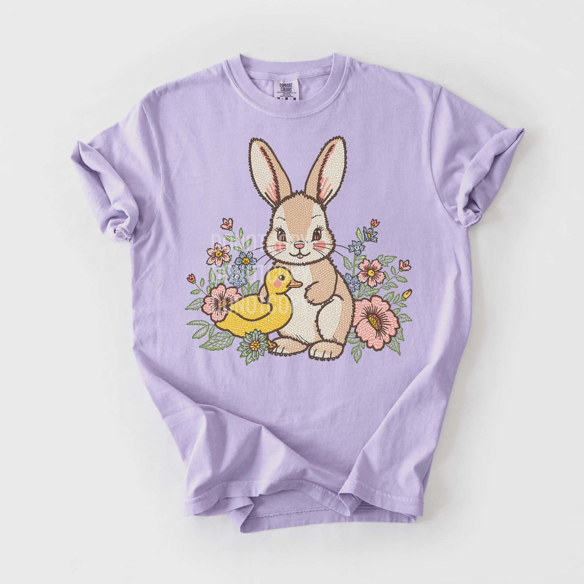 Bunny with yellow duck (CSG) DTF transfer
