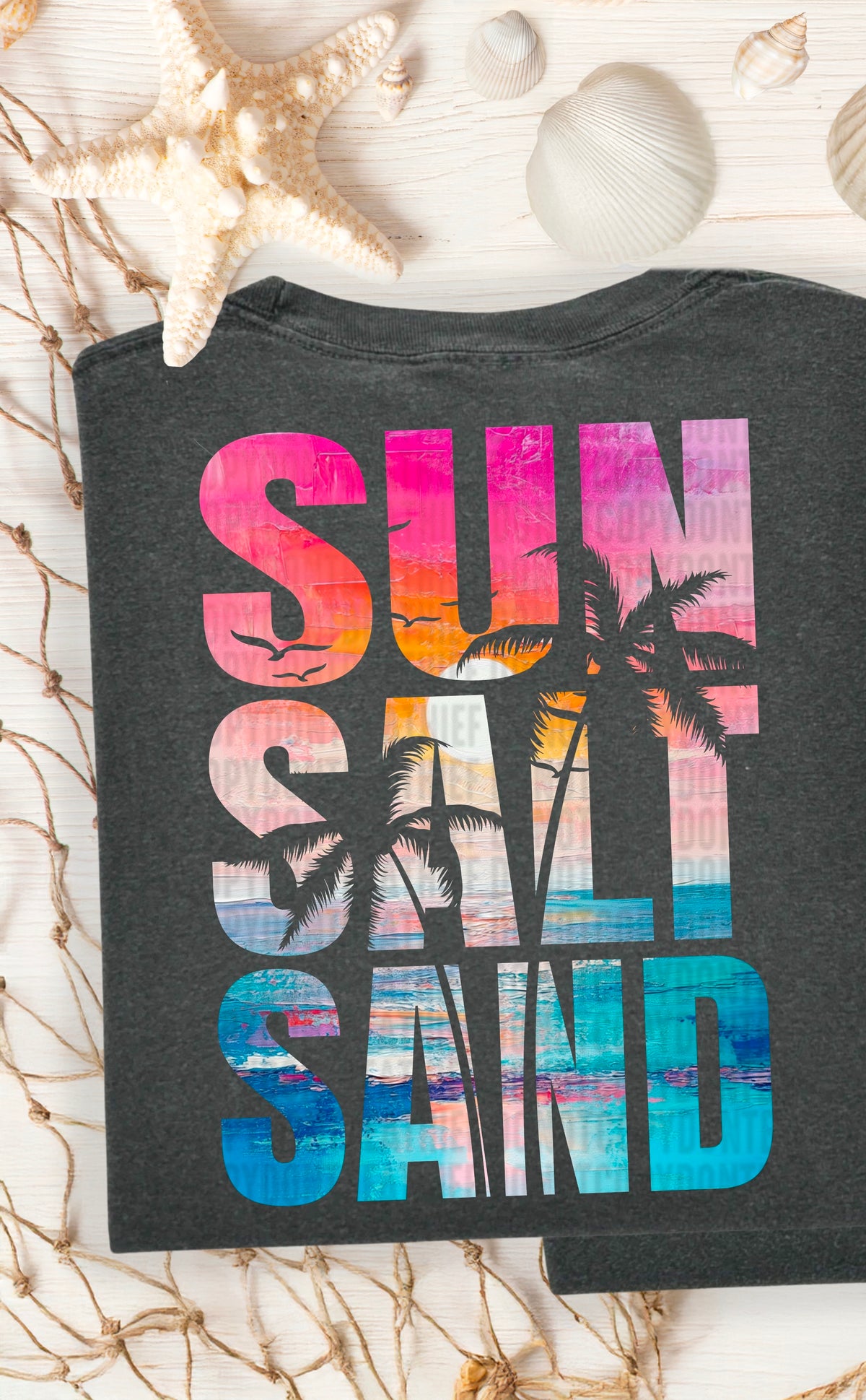 Sun salt sand 100128 DTF transfer