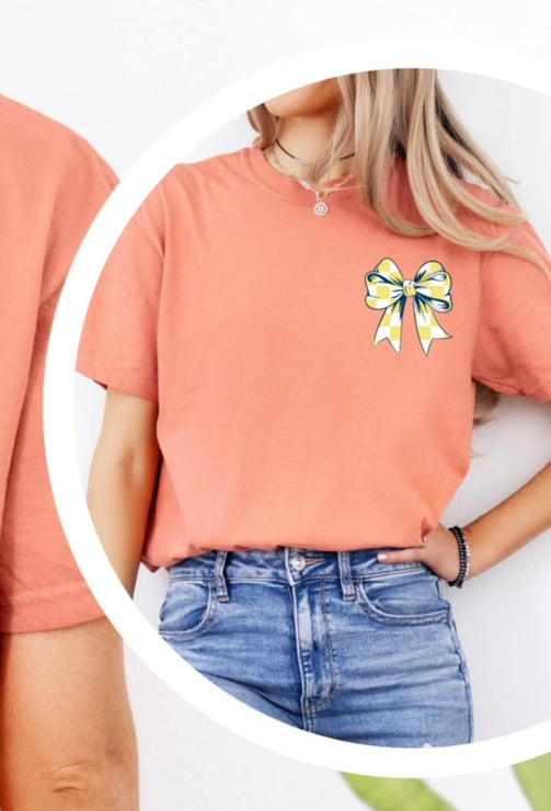 Yellow bow pocket (CSG) 103196 DTF transfer