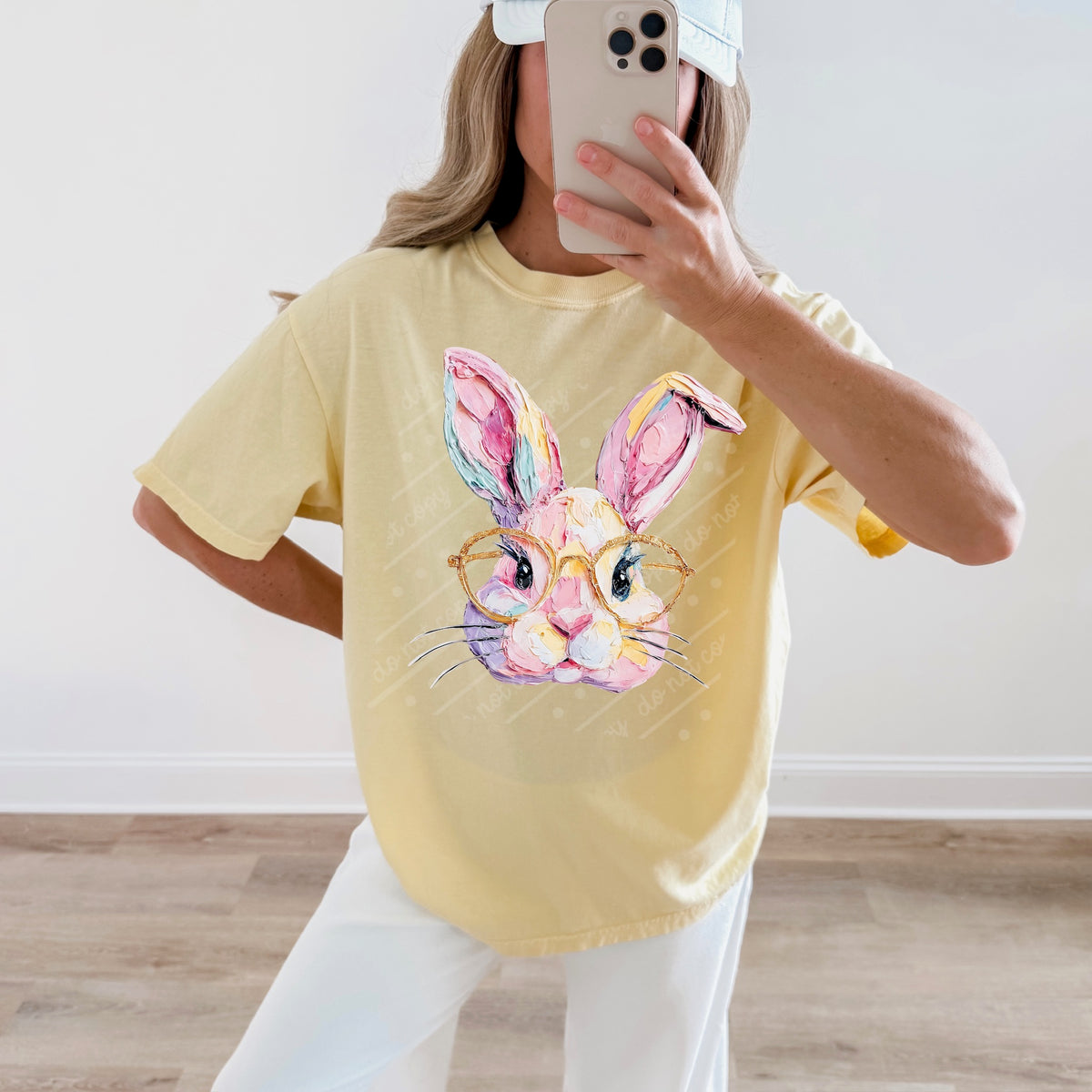 Faux paint Rainbow bunny DTF Transfer