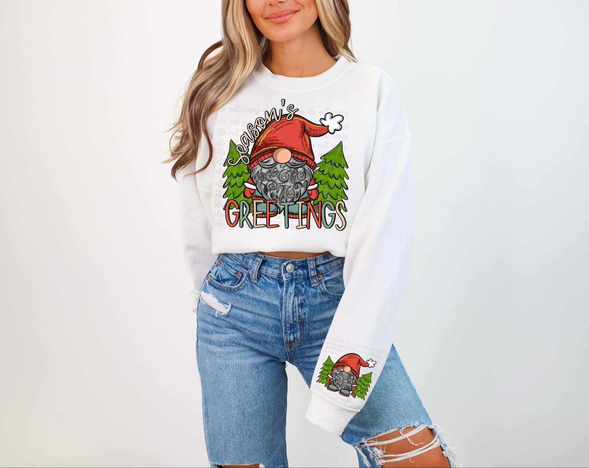 Season greetings gnomes FRONT ONLY 62297 DTF transfer