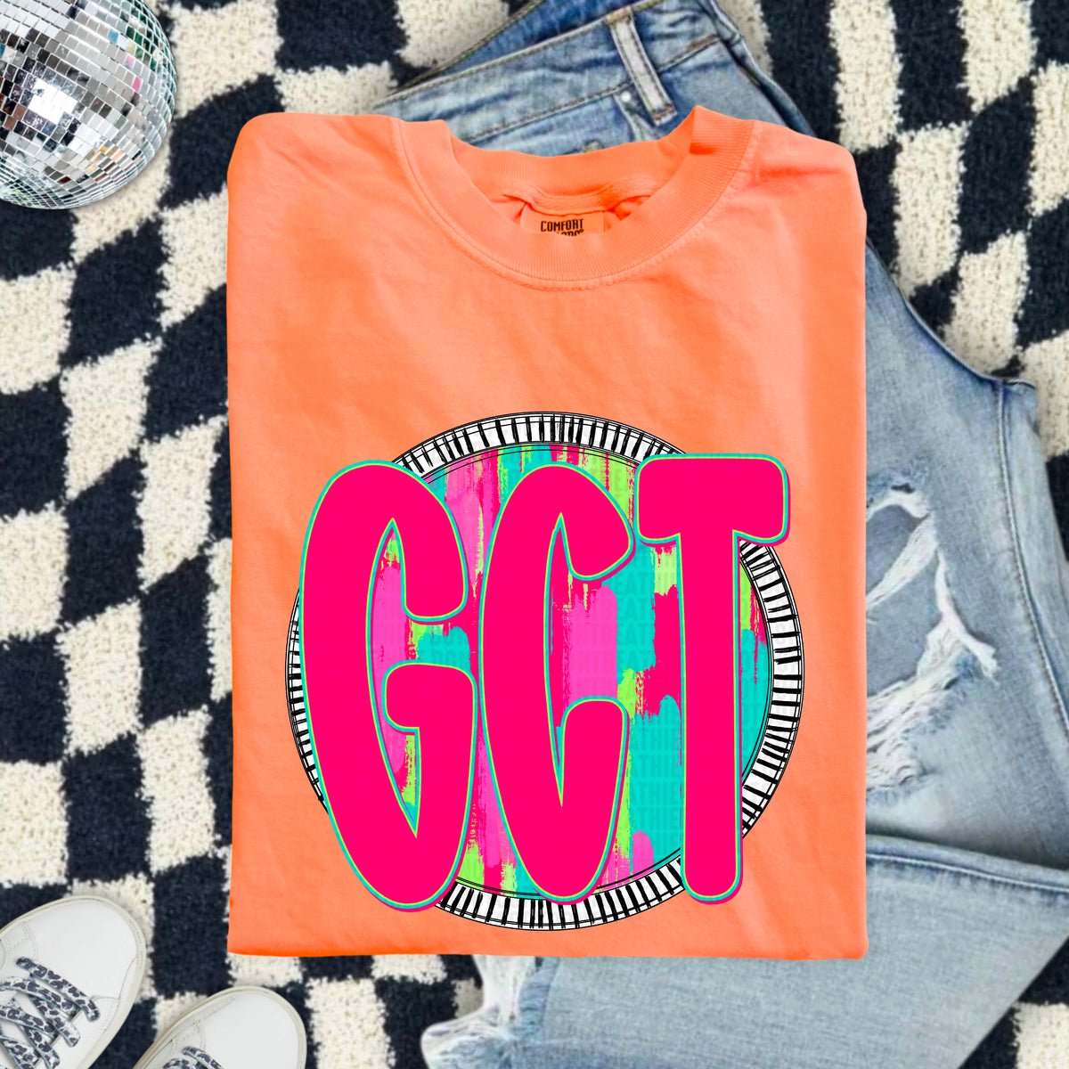 GCT pink font circle 103934 DTF transfer