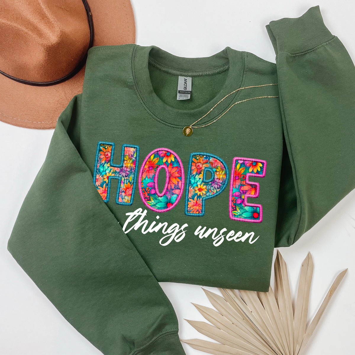 Hope for things unseen with white font 91629 DTF transfer