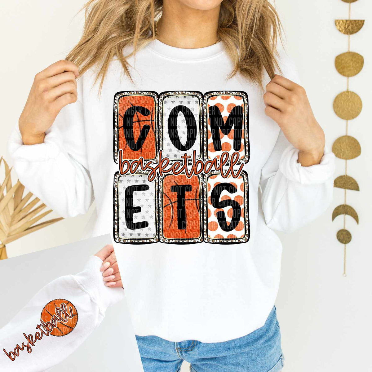 Comets Basketball FRONT (Caplinger) 82858 DTF transfer