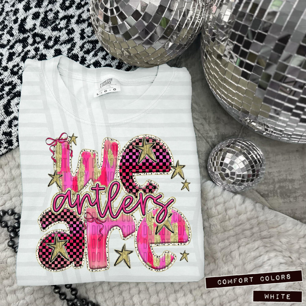 We are antlers pink (Caplinger) 100919 DTF transfer