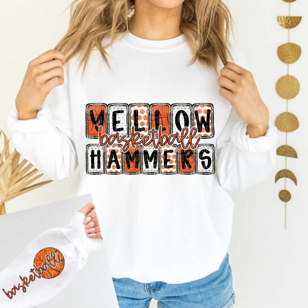 Yellow hammers Basketball FRONT (Caplinger) 82885 DTF transfer