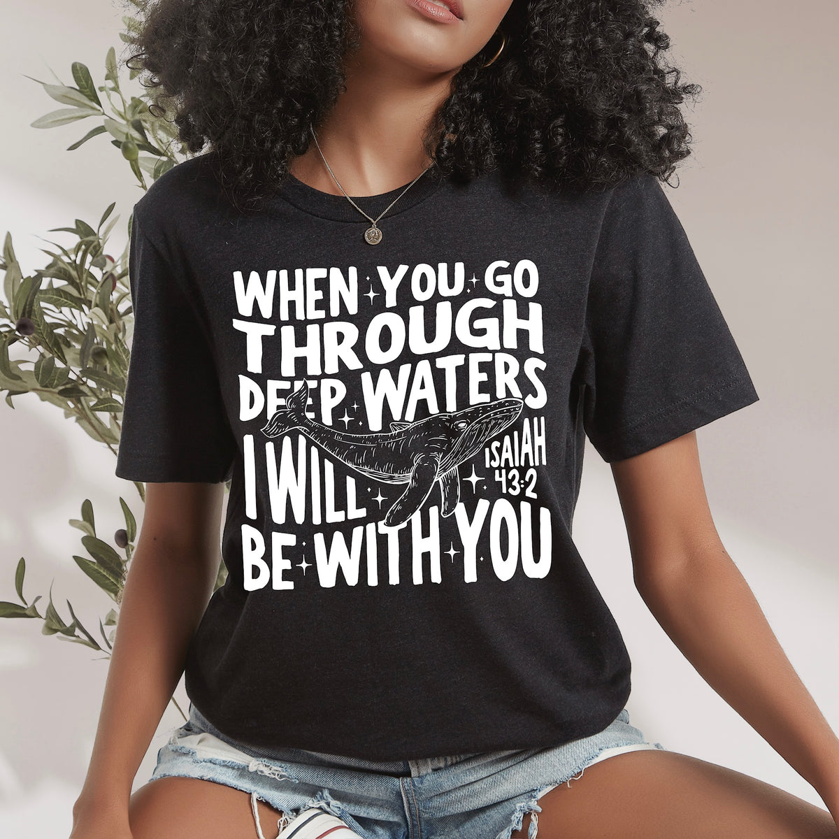 When you go through deep waters (white) DTF Transfer