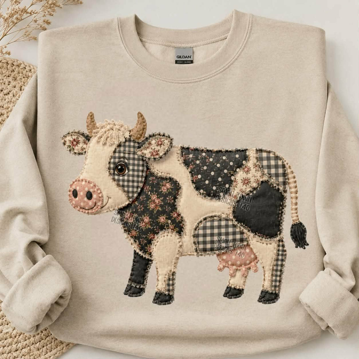 Cow patch fabric (STD) DTF Transfer