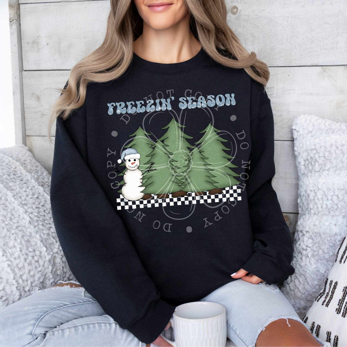 Freezin season snowman and trees (LANE) 62736 DTF transfer