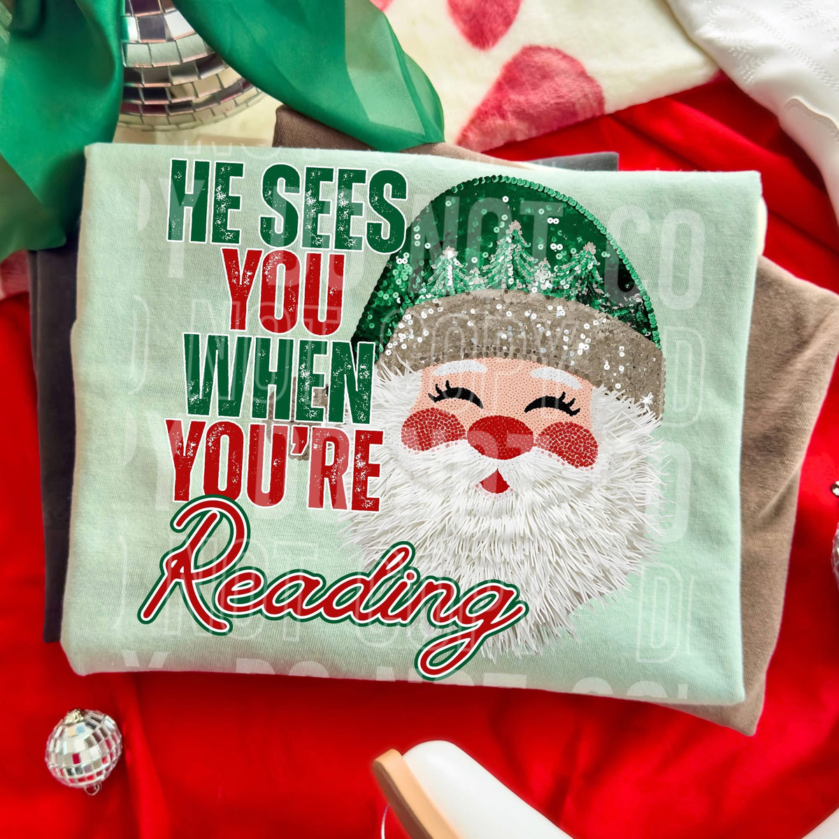 He Sees you when you’re reading Santa SBB DTF Transfer