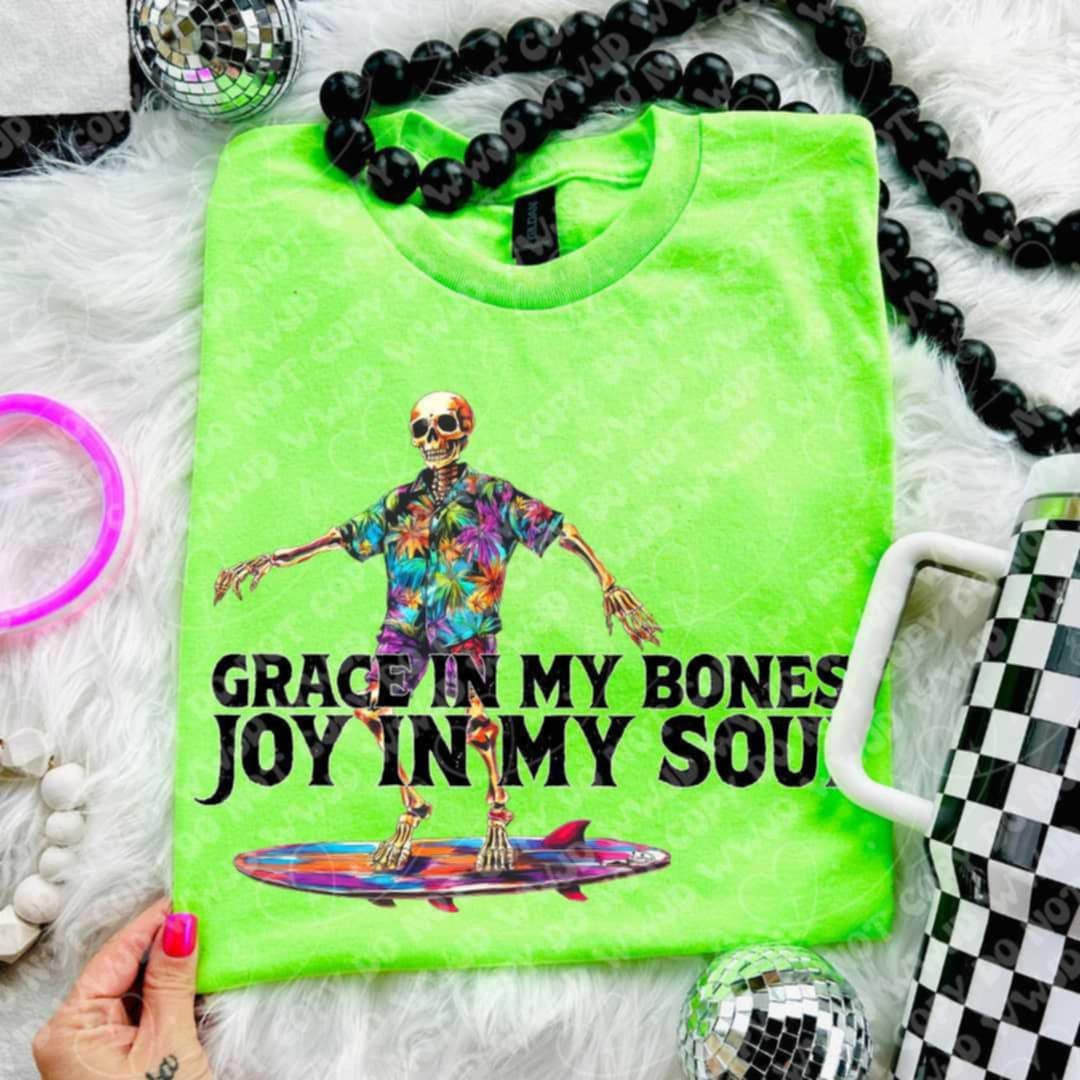 Grace in my bones joy in my soul black font 107988 DTF transfer