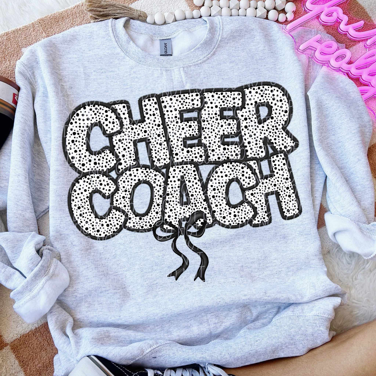 Cheer coach dot filled (CITY) 82289 DTF transfer