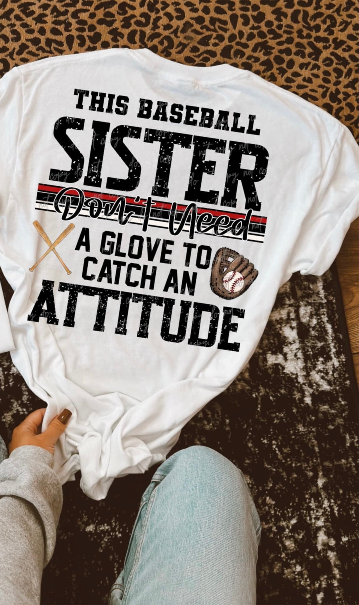 This baseball sister don’t need a glove to catch an attitude (VIRGO) 91079 DTF transfer