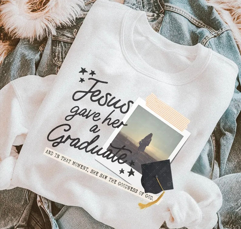 Jesus gave her a graduate 98568 DTF transfer