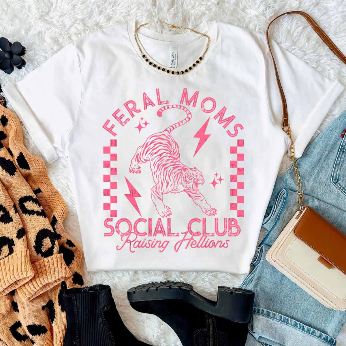 Feral mom social club PINK (ABD) 93169 DTF transfer