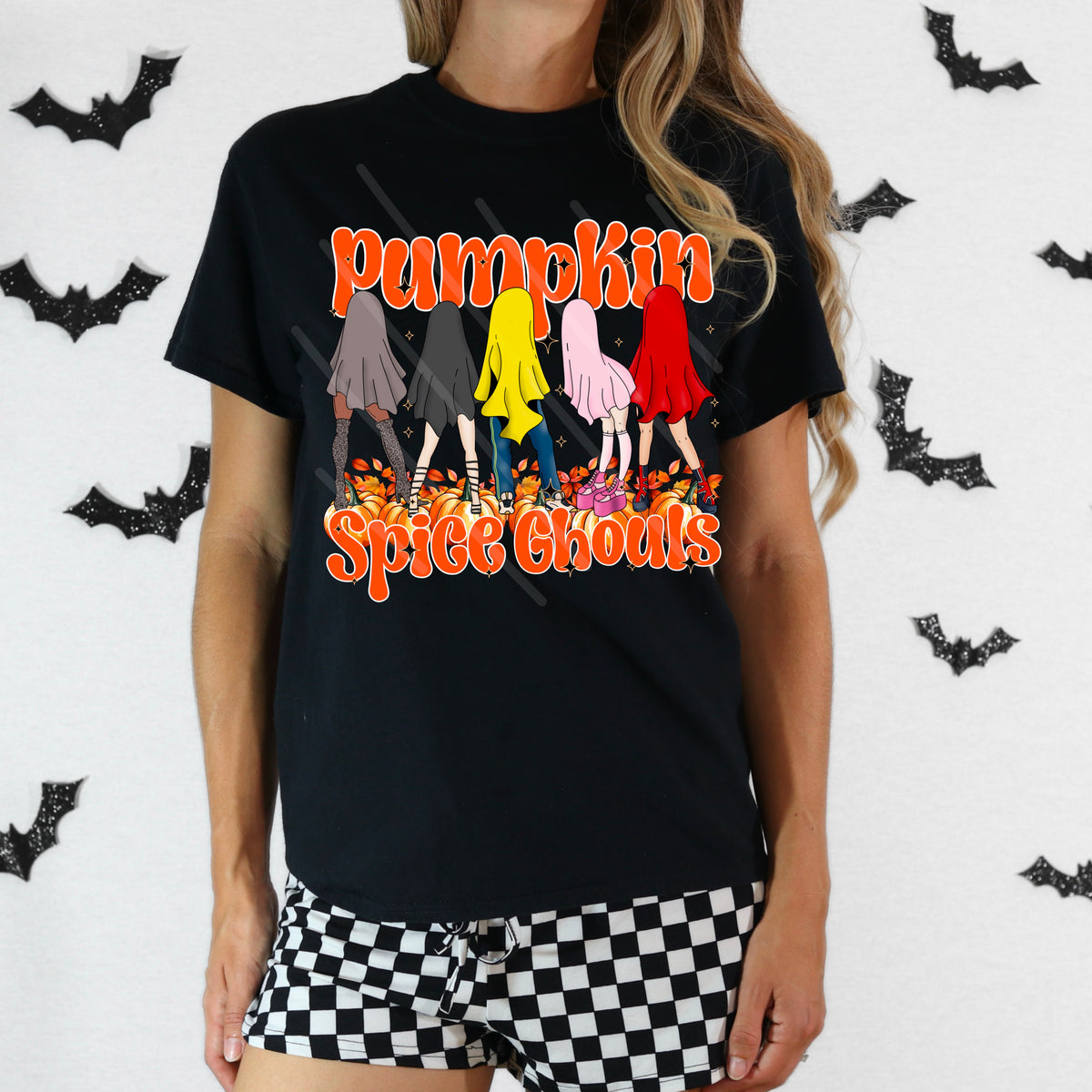 Squad Ghouls with ghost girls DTF transfer