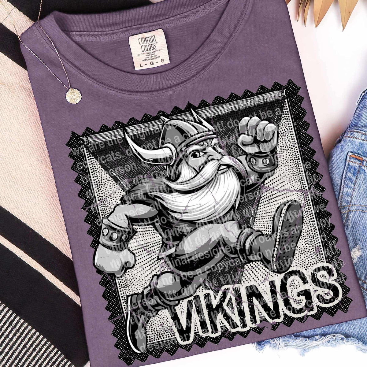 Vikings vintage stamp (TTD) DTF transfer