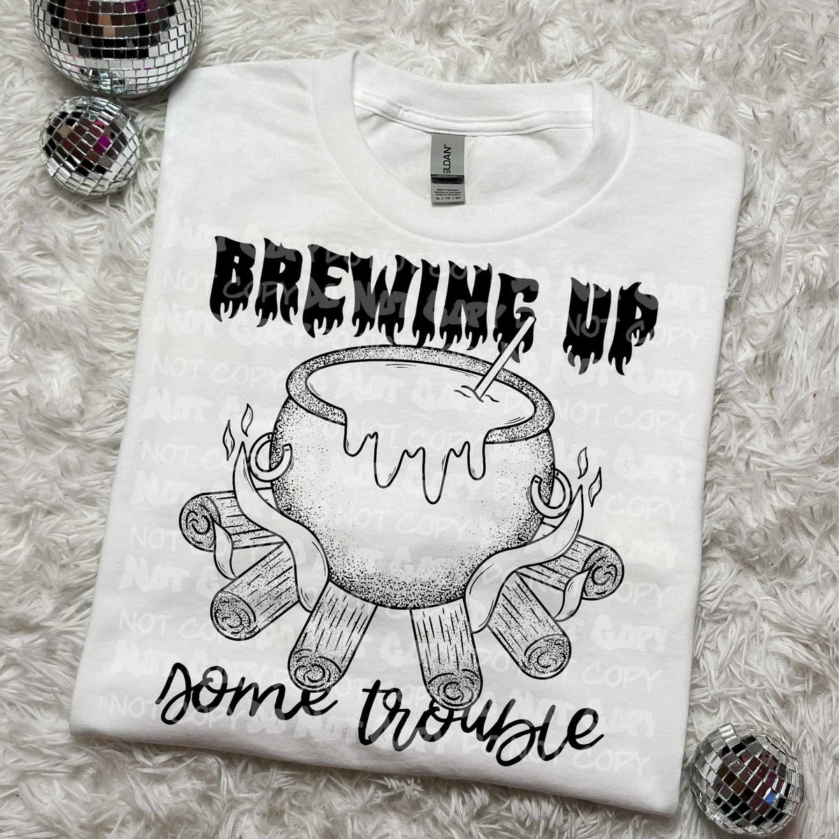 Brewing up some trouble BLACK (LANE) 50899 DTF transfer