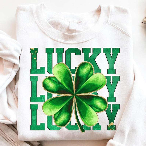 Lucky stacked clover 75979 DTF transfer