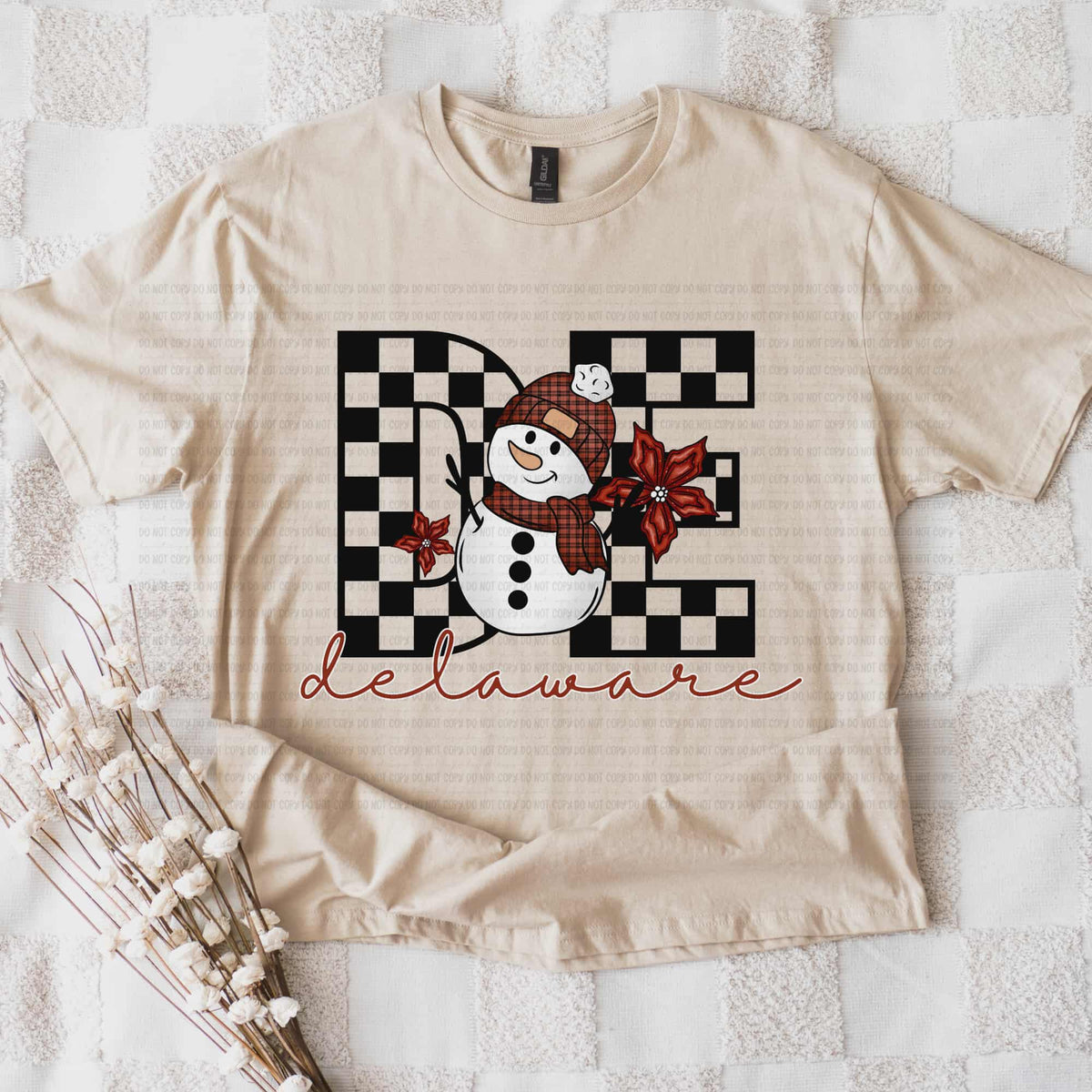 Delaware snowman checker (REVEL) DTF Transfer