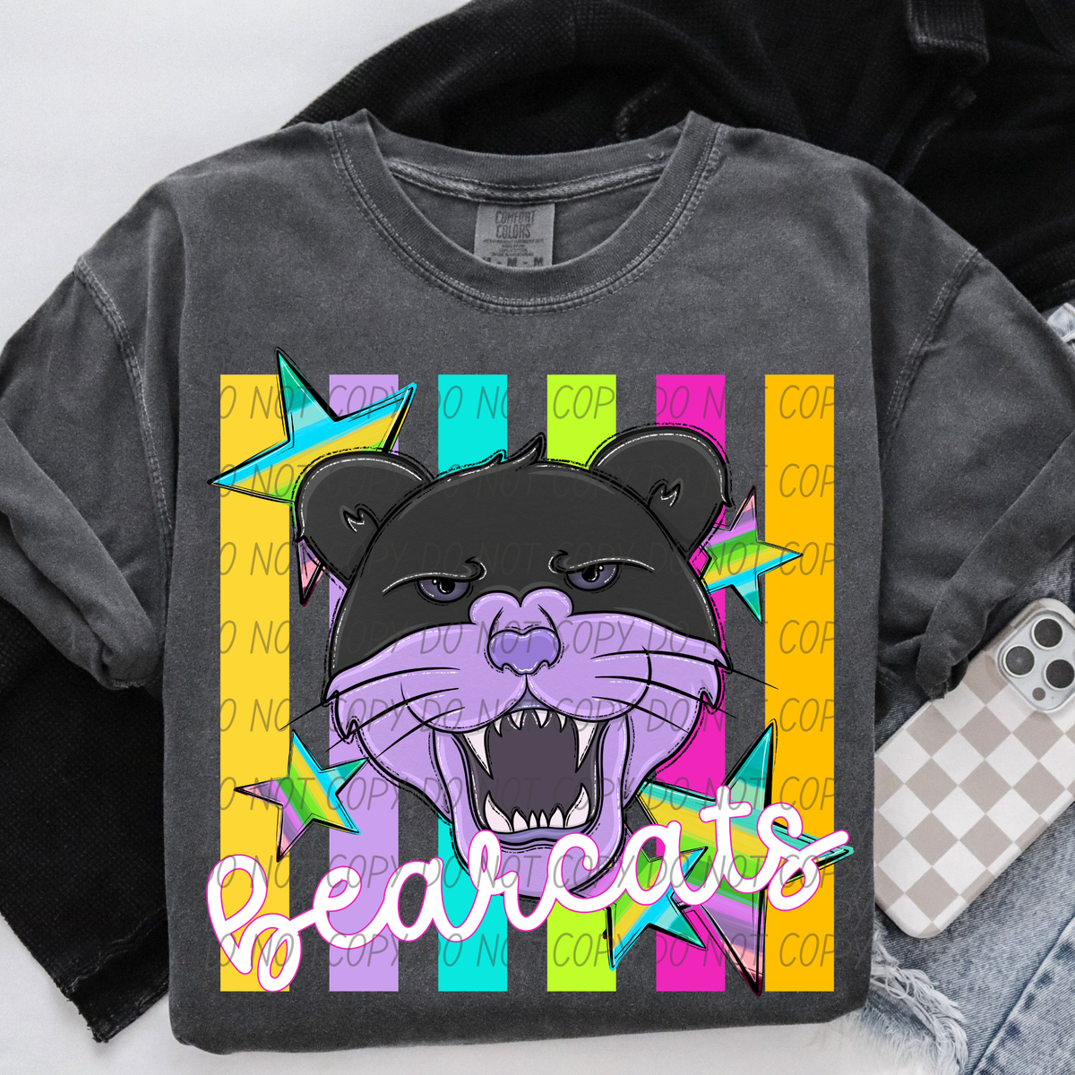 Bearcats purple neon (City) DTF Transfer