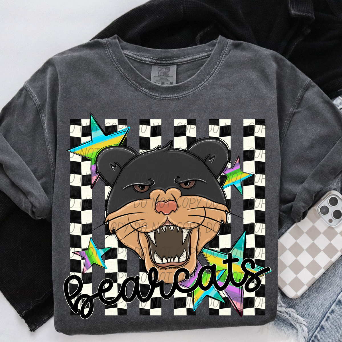 Bearcats checker stripes (City) DTF Transfer