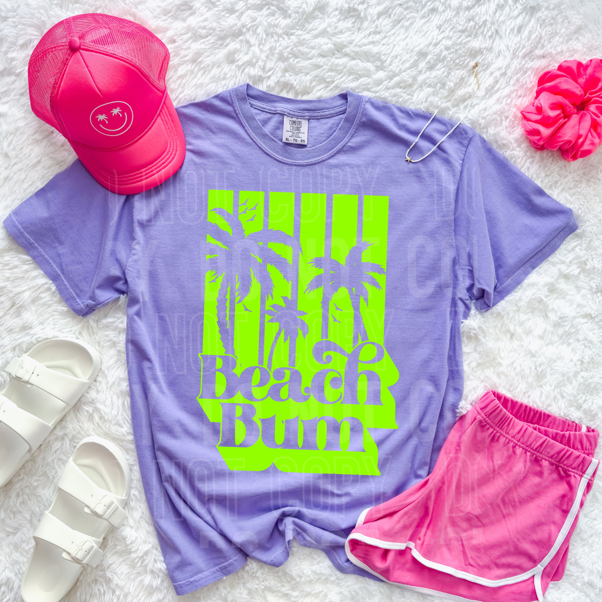 Beach bum NEON GREEN strips (SBB) DTF Transfer