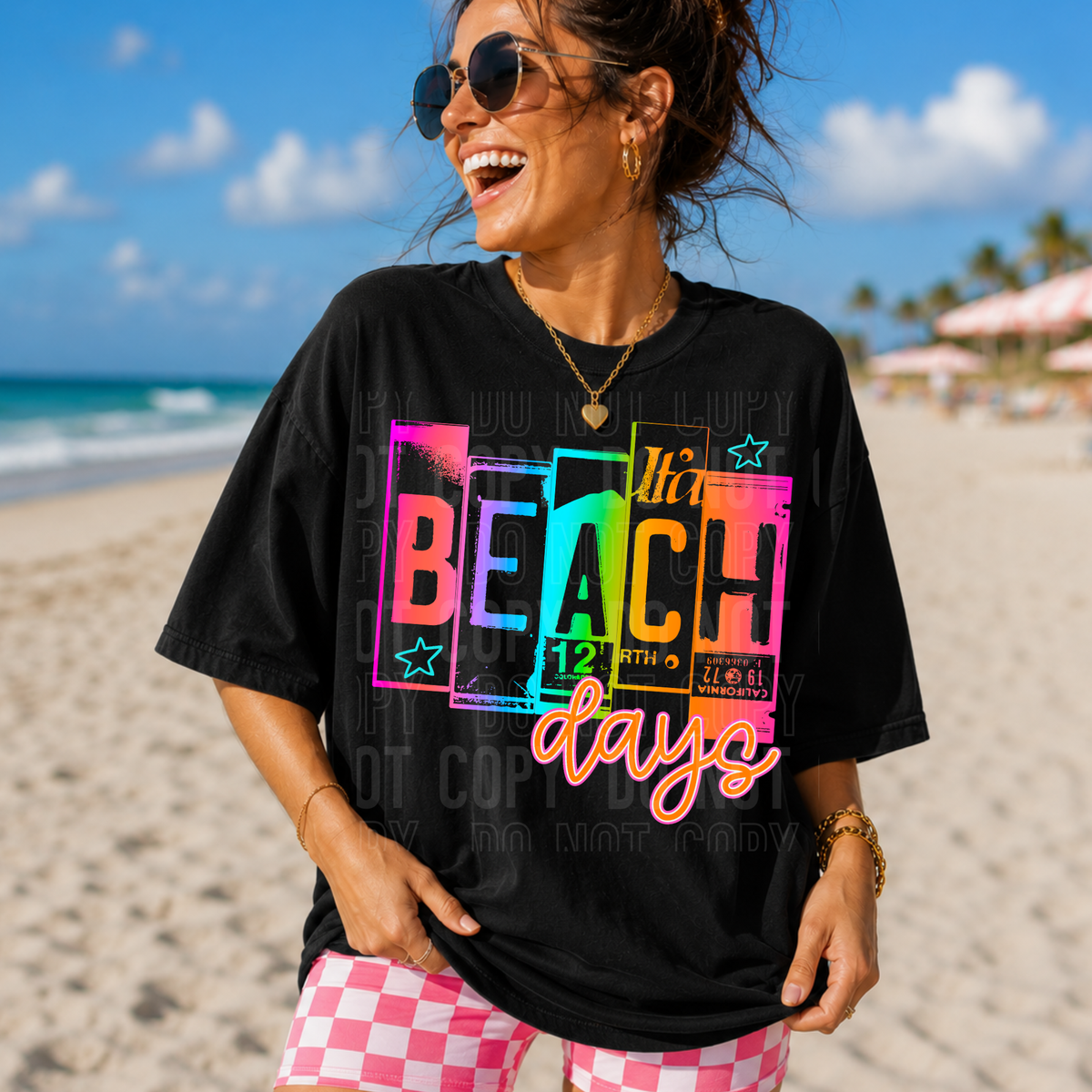 Beach days license plates (SBB) DTF Transfer