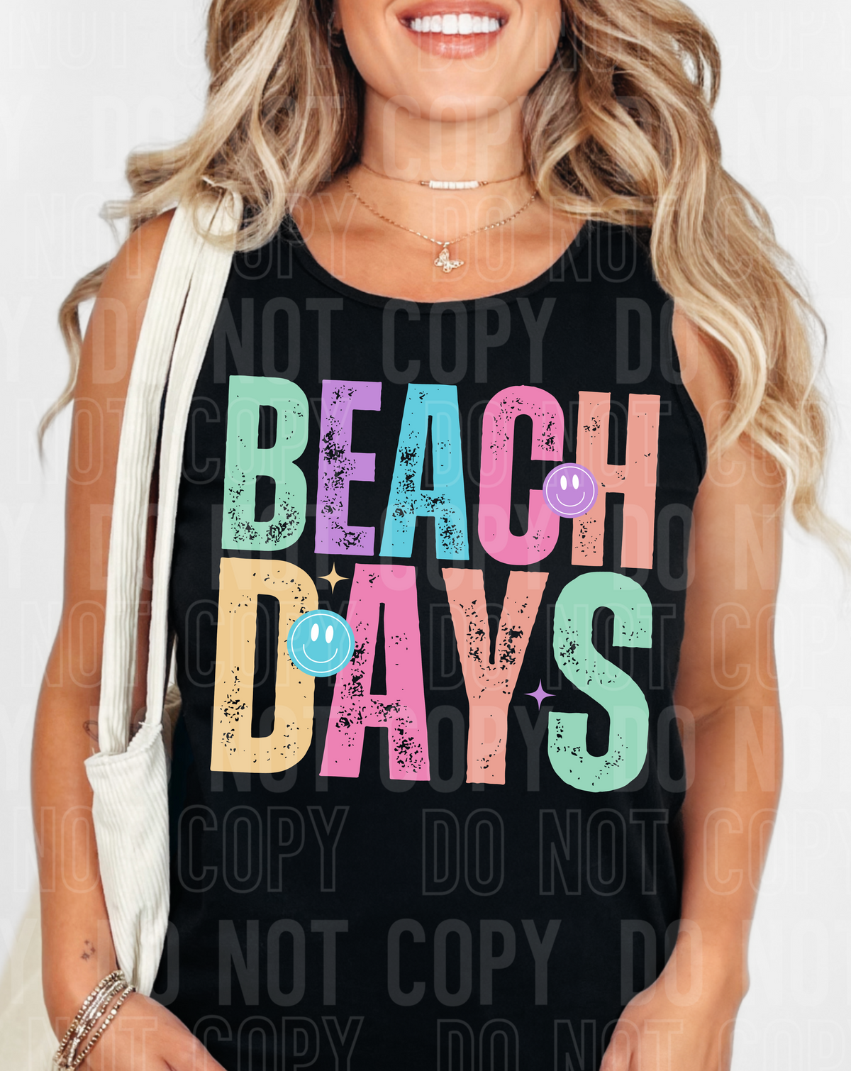 Beach days smiley (SBB) DTF transfer