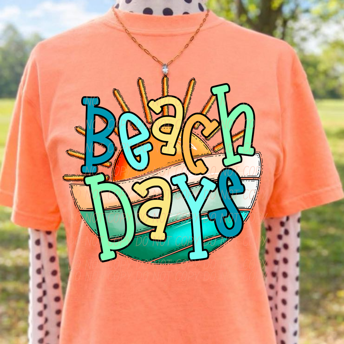 Beach day sun circle (City) DTF Transfer