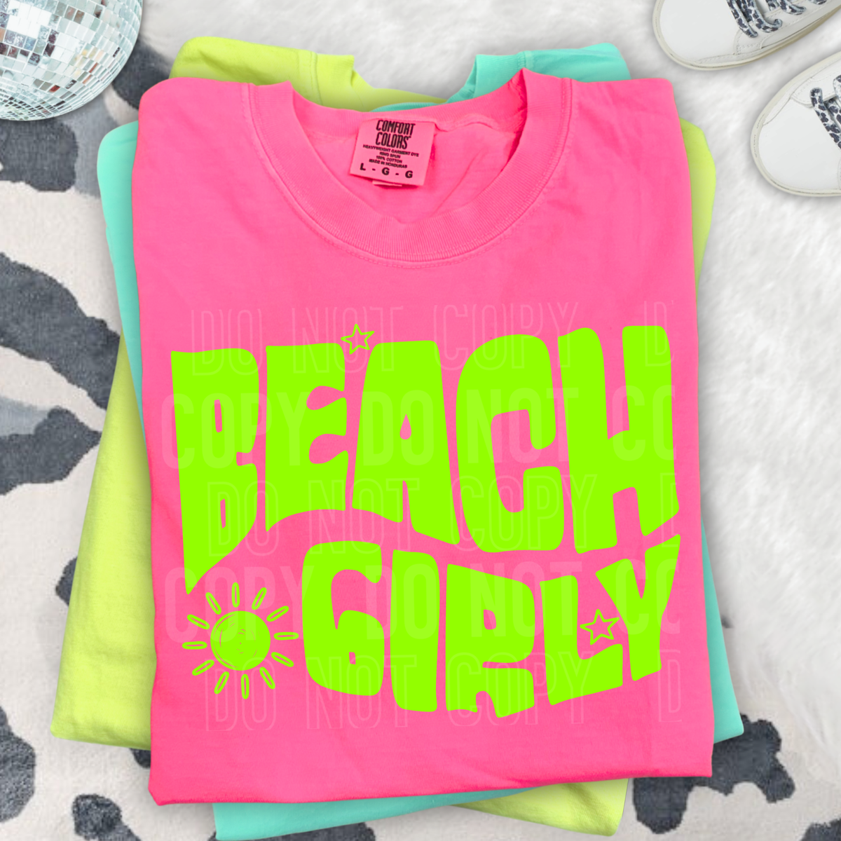 Beach girly NEON GREEN (SBB) DTF Transfer