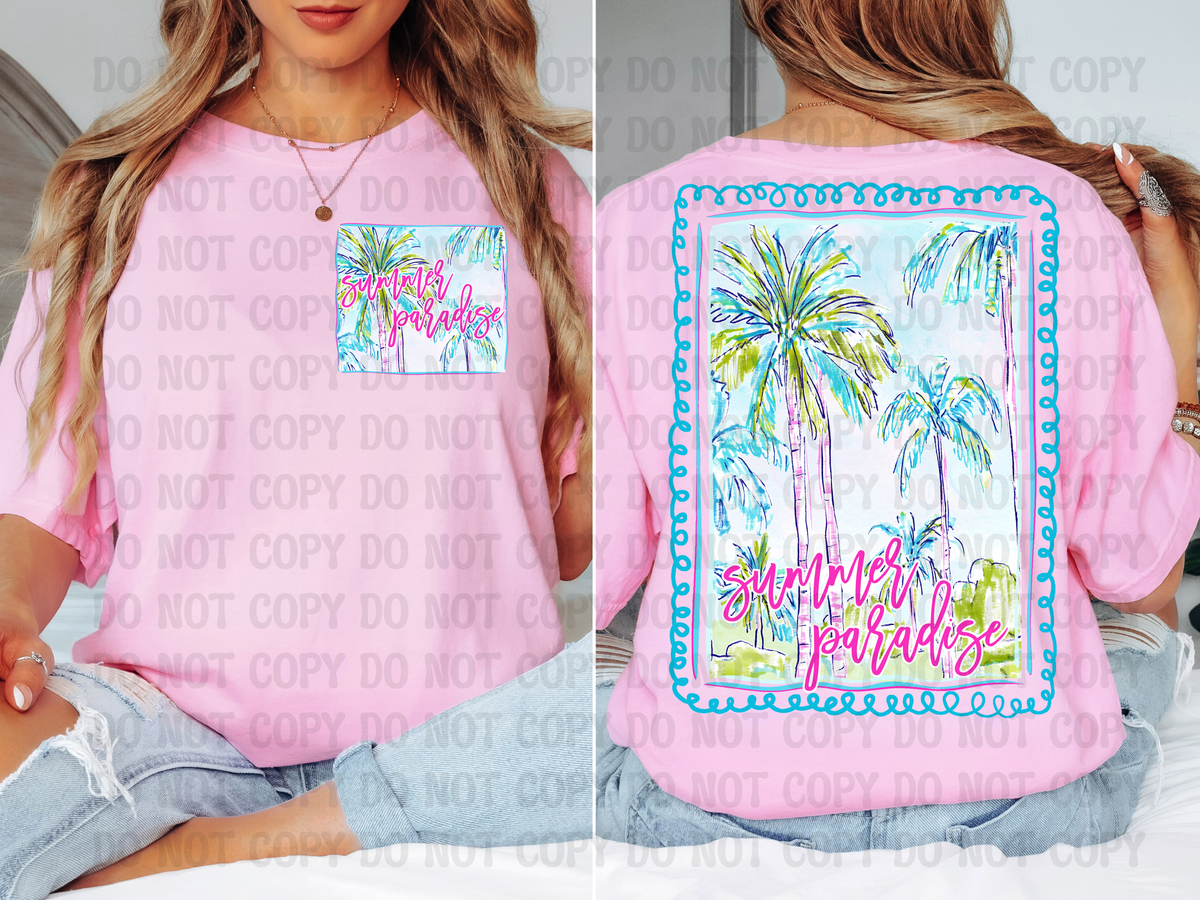 Summer paradise POCKET ONLY DTF Transfer