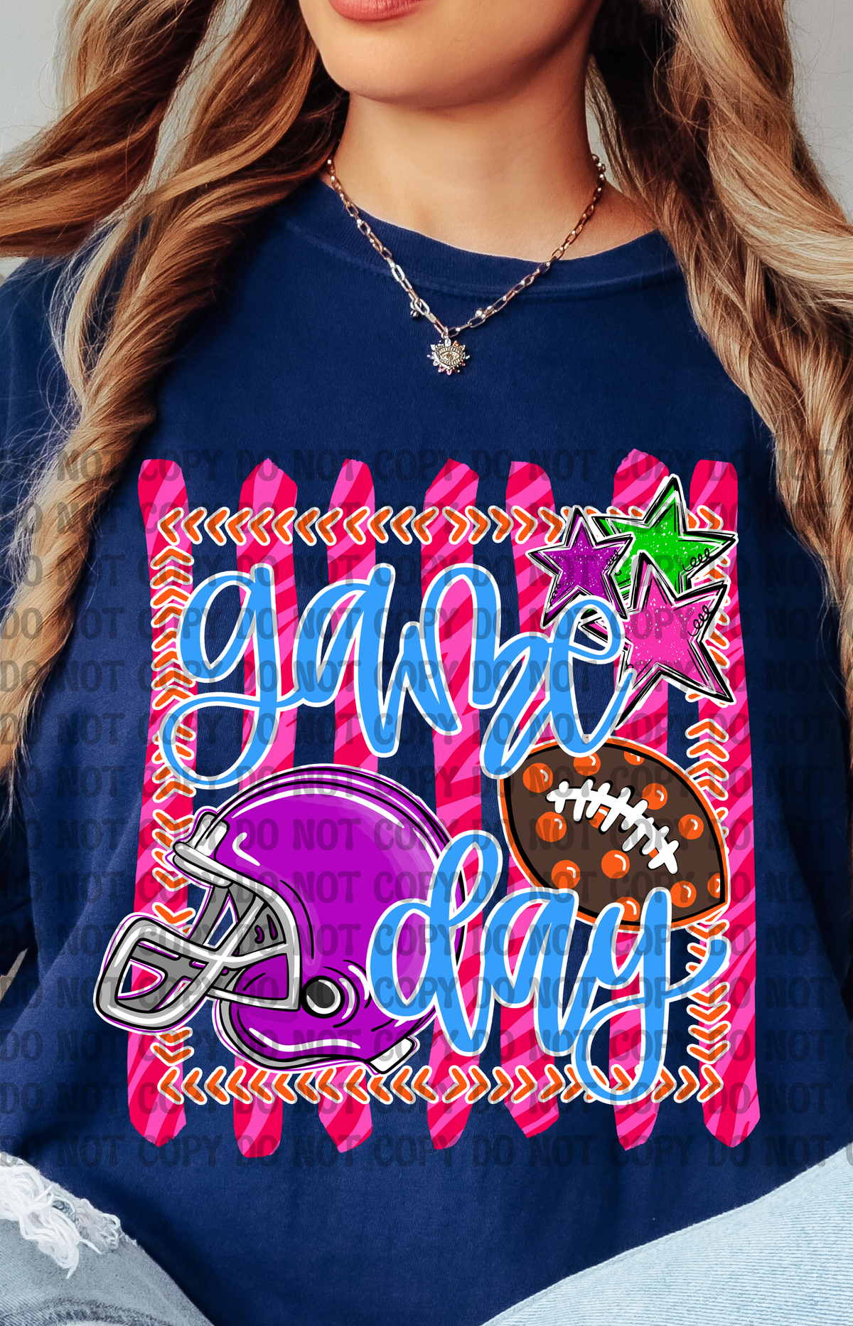 Game day doodle frame DTF Transfer