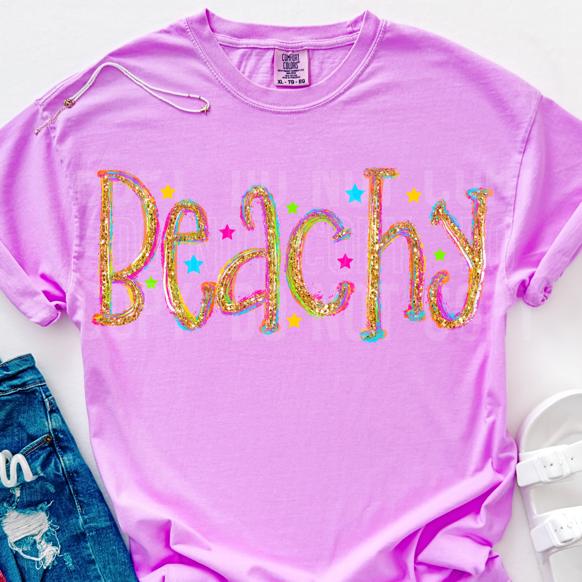 Beach brush glitter (SBB) DTF Transfer