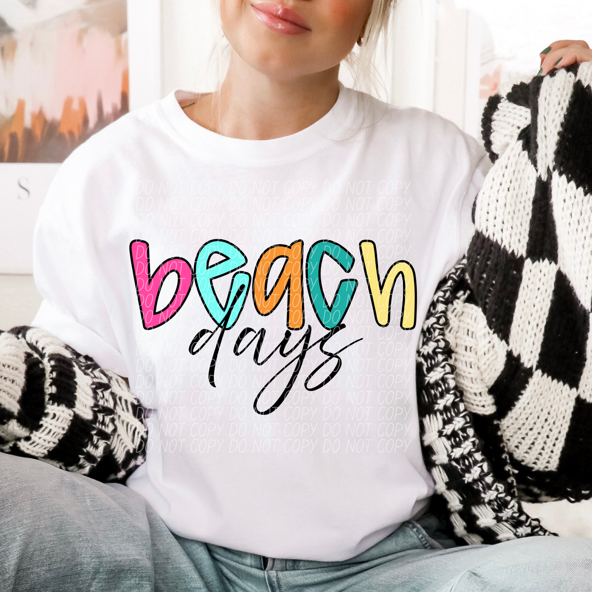 Beach days colorful (CITY) DTF transfer