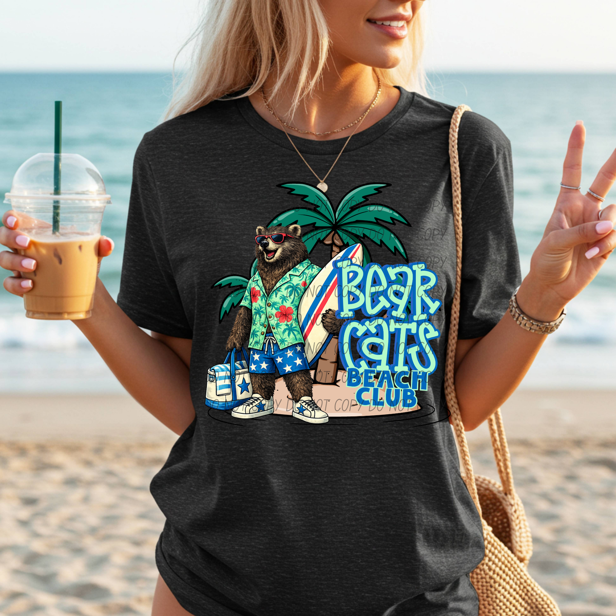 bear cats beach club (city) DTF transfer