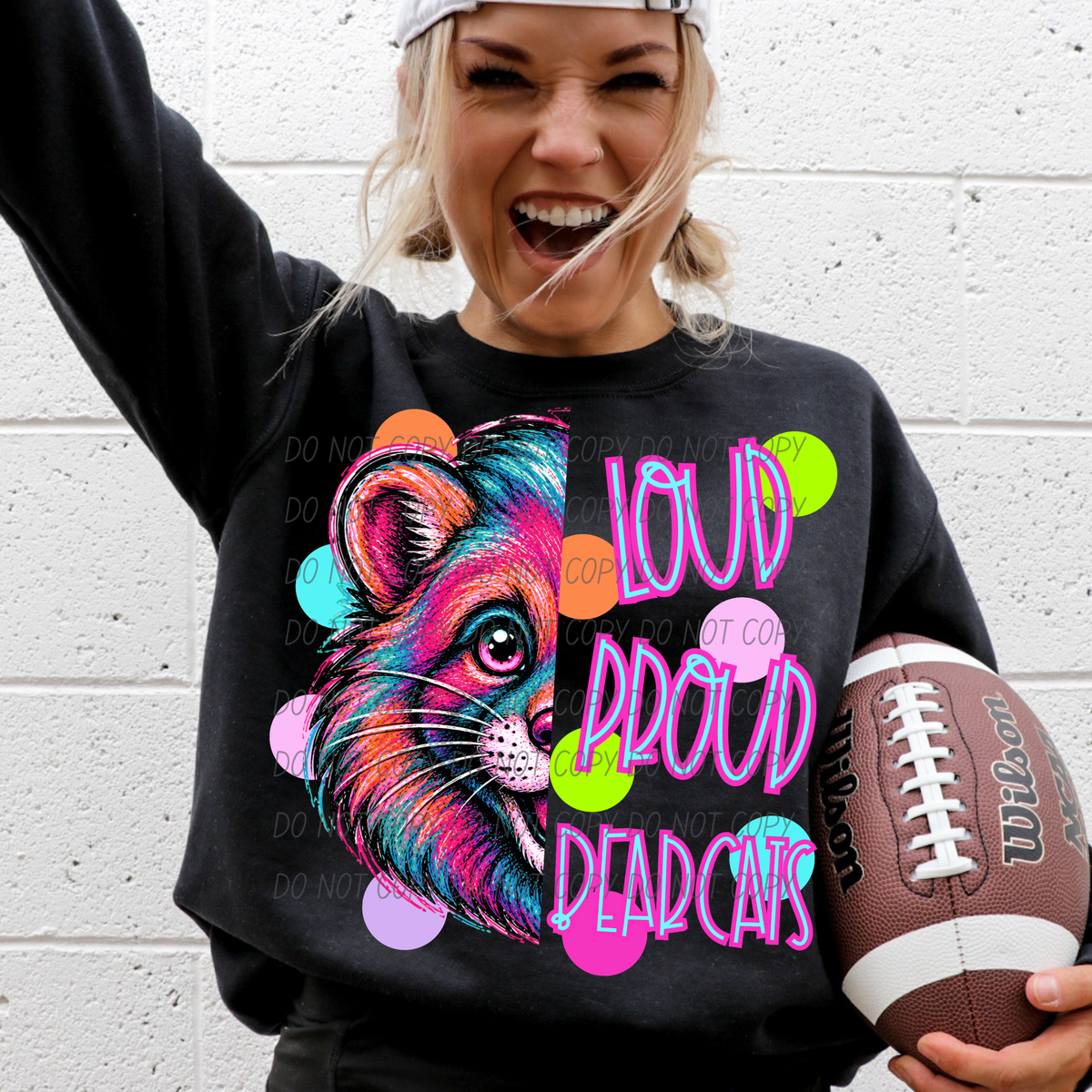 bear cats loud proud polkadots (city) DTF transfer