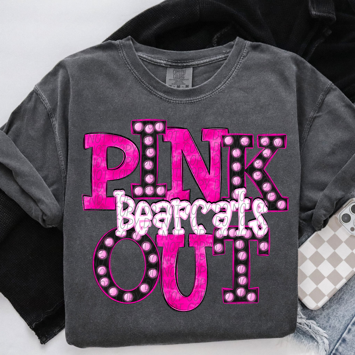 Bearcats Pink Out Marquee (City) 112976 DTF transfer