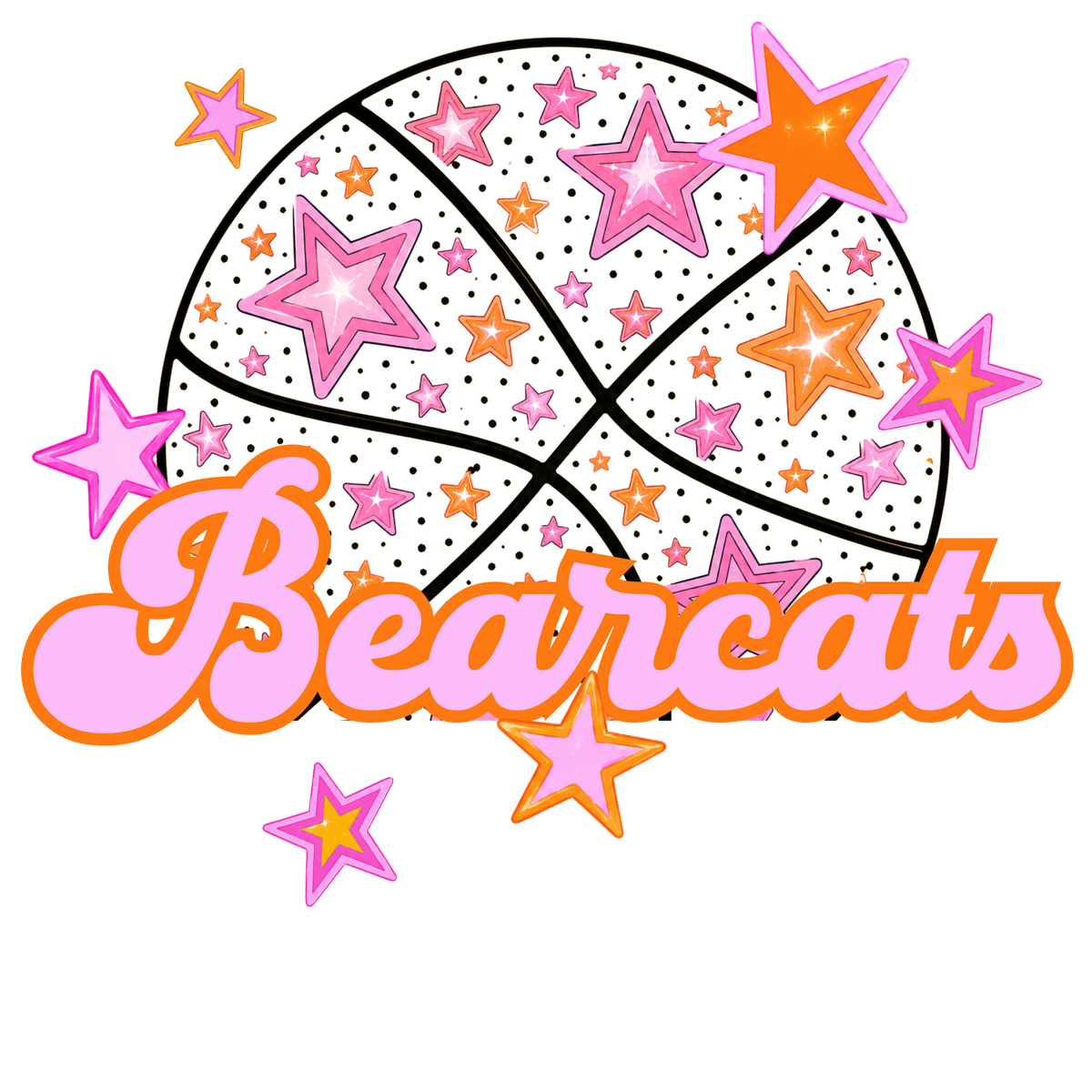bearcats pink basketball (city) DTF transfer