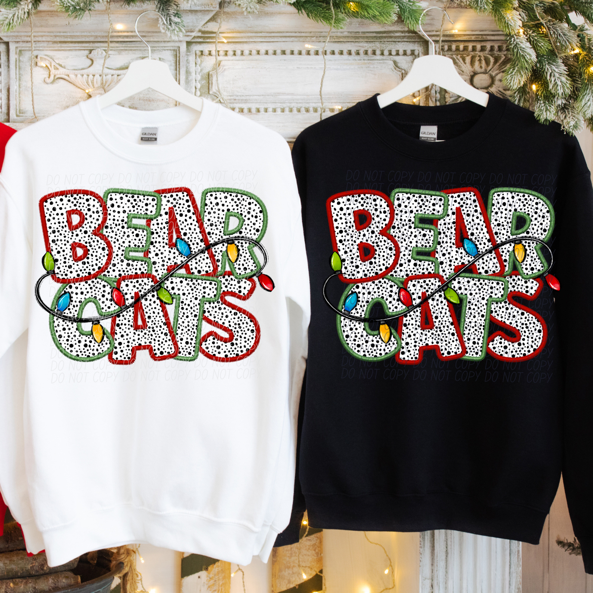 Bearcats Christmas Light Mascots (City) DTF Transfer