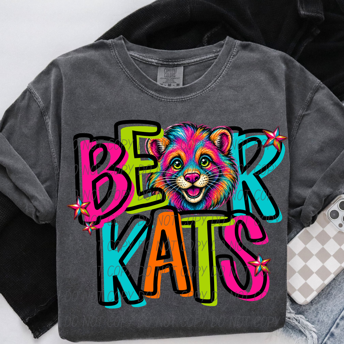 bearkats rainbow stacked with head (city) DTF Transfer