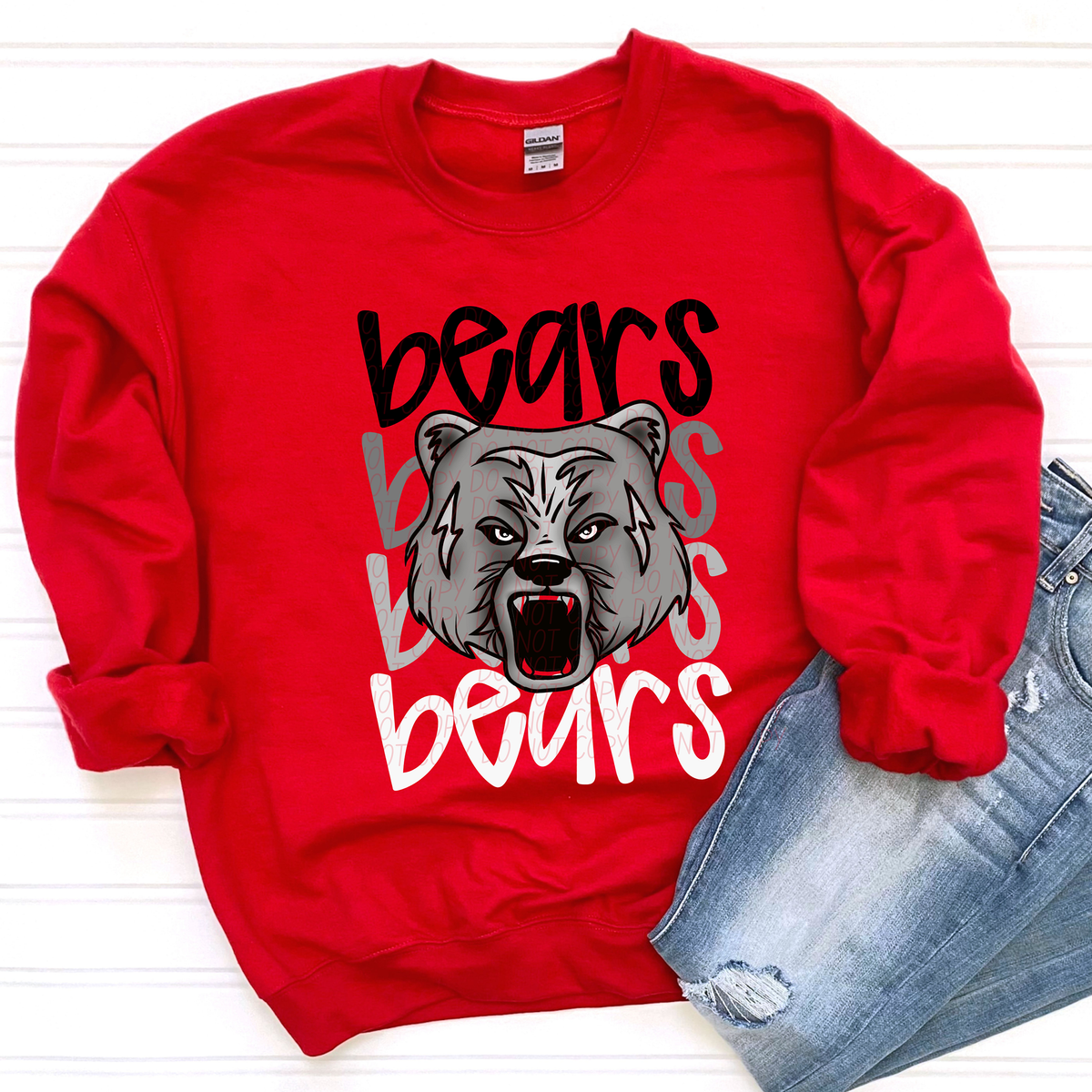 Bears Word Stacked (CITY) 57424 DTF transfer