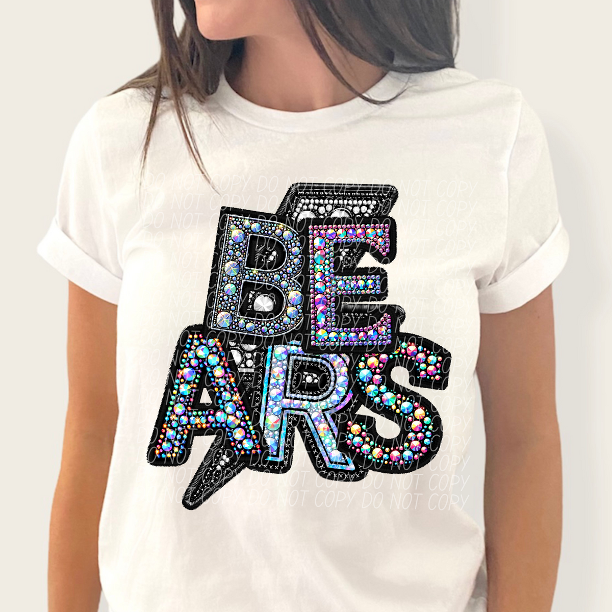 Bears lightning bolt rhinestones (city) 45245 DTF transfers