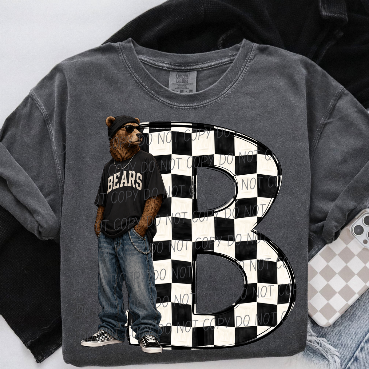 Bears sideline sweatshirt mascots (City) DTF Transfer