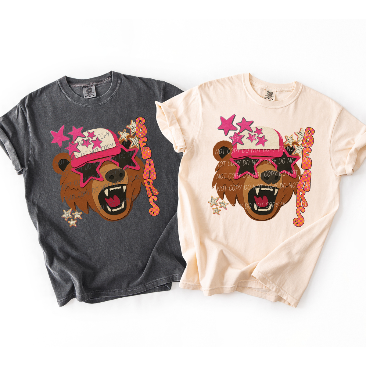 Bears pink stars (City) DTF Transfer