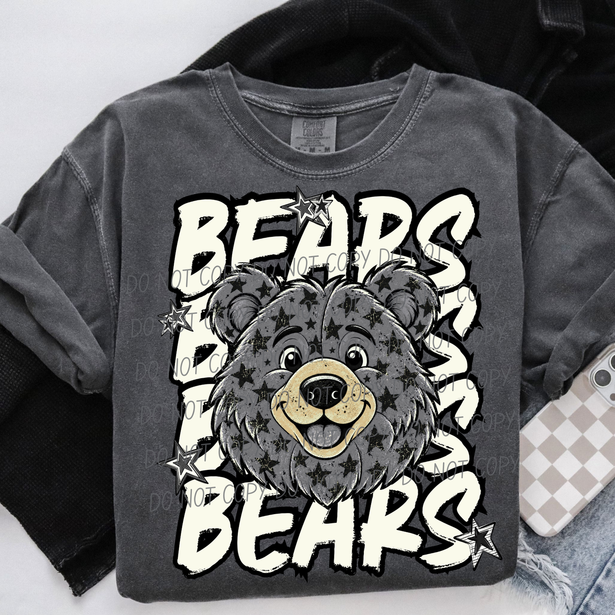 bears varsity after dark (city) DTF Transfer