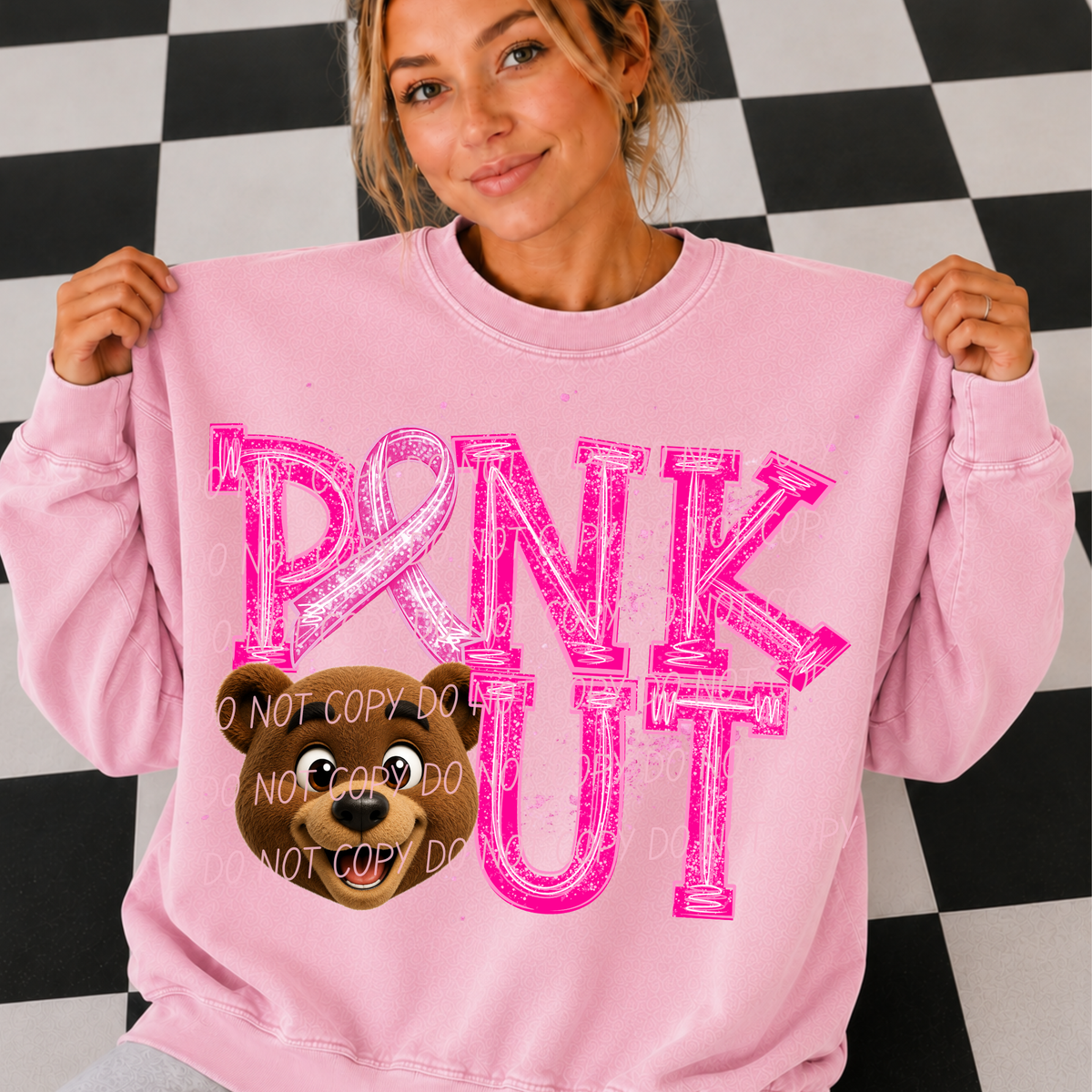 Bears Pink out (city) DTF transfer