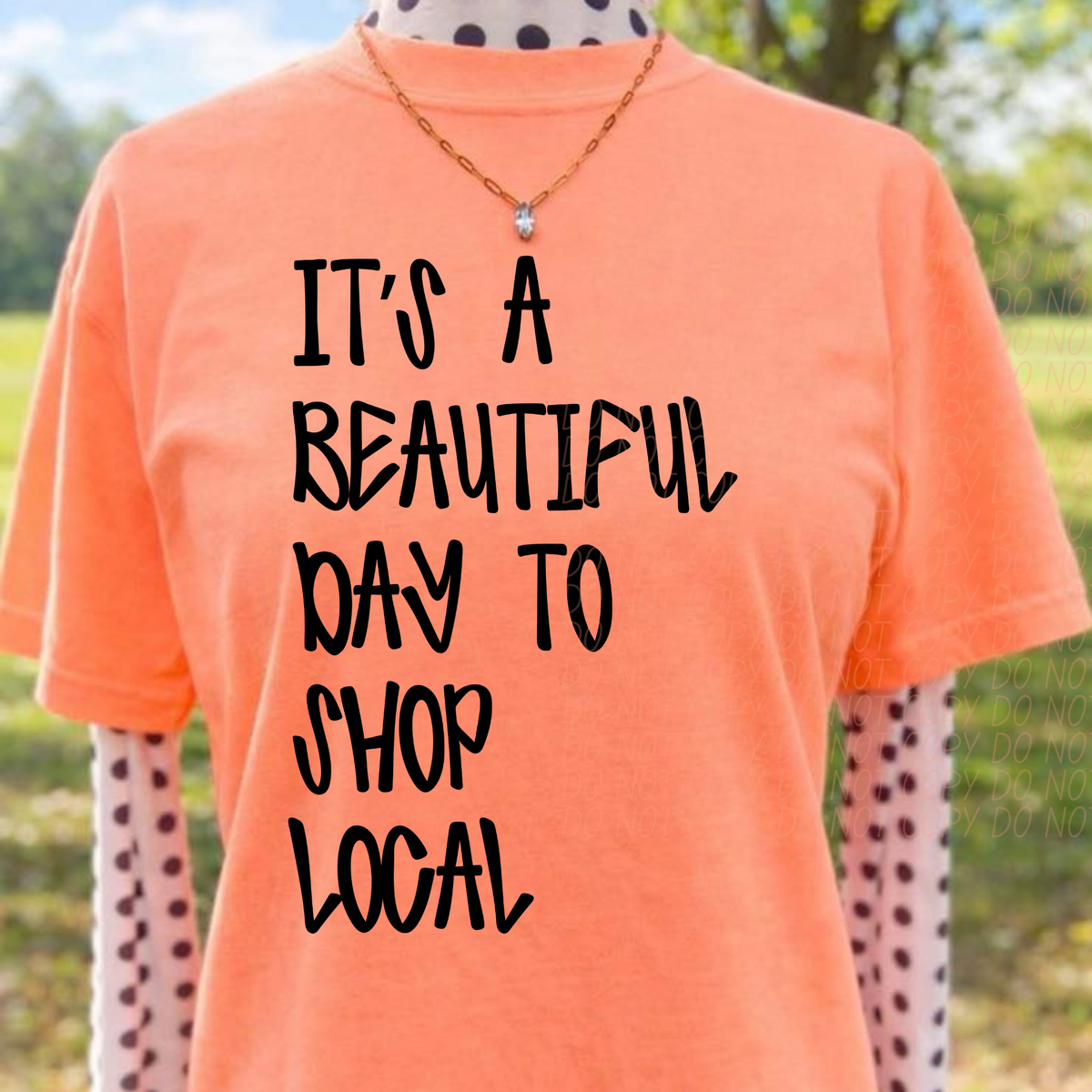 It's a beautiful day to shop local BLACK (City) DTF Transfer