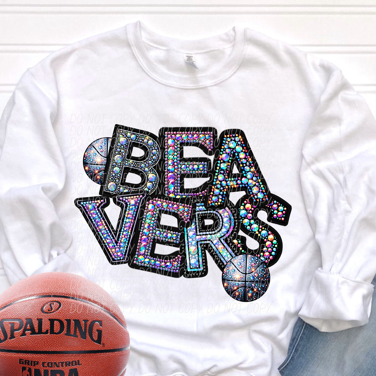 Beavers Basketball Rhinestone (CITY) 66615 DTF transfer